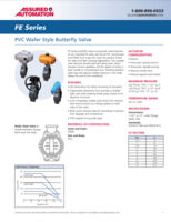 FE SERIES: PVC WAFER STYLE BUTTERFLY VALVES
